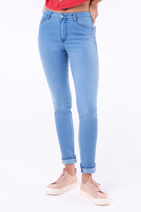 Calça Jeans Skinny Básica Cintura Baixa