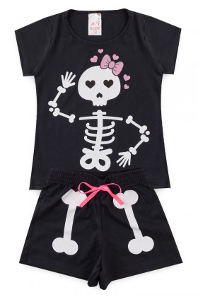 Conjunto Infantil Menina Esqueleto