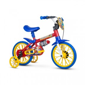 Bicicleta Infantil Aro 12 com Rodinhas Menino Fireman Nathor