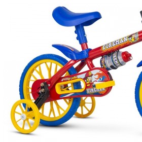 Bicicleta Infantil Aro 12 com Rodinhas Menino Fireman Nathor
