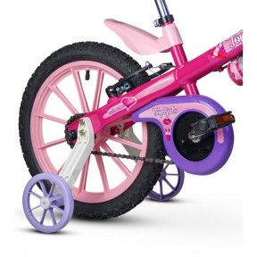 Bicicleta Infantil Aro 16 Rodinhas Menina Top Girls Nathor - Rosa - Nathor