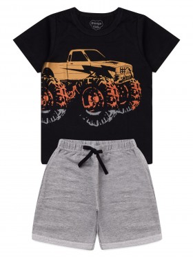Conjunto Infantil Menino Camiseta Bermuda Jeep