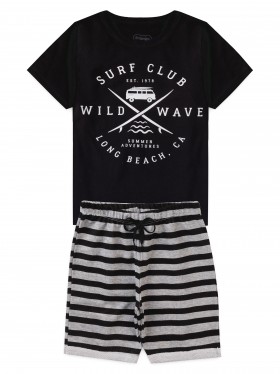 Conjunto Infantil Menino Camiseta Bermuda Surf Club