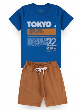 Conjunto Infantil Menino Camiseta Bermuda Tokio