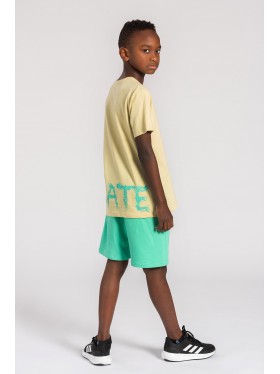 Conjunto Infantil Menino Camiseta Bermuda Skate