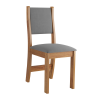 Mesa de Jantar Redonda 90x90 Fox com 4 Cadeiras Sol Mel/Blonde/Cinza - Casa Giulia