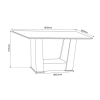 Mesa de Jantar Retangular Vitton com 6 Cadeiras Iza Mel/Cinza/Vd Grafite - Casa Giulia