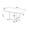 Mesa de Jantar Retangular Castelli com 6 Cadeiras Iza Mel/Bege/Vd Off White - Casa Giulia