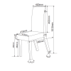 Mesa de Jantar Retangular Empire com 4 Cadeiras Iza Mel/Bege/Vd Off White - Casa Giulia