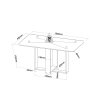 Mesa de Jantar Retangular Empire com 4 Cadeiras Iza Mel/Cinza/Vd Grafite - Casa Giulia