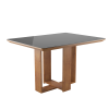 Mesa de Jantar Retangular Empire com 4 Cadeiras Iza Mel/Cinza/Vd Grafite - Casa Giulia