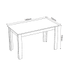 Mesa de Jantar Retangular Zinnia com 6 Cadeiras Brisa Mel/Bombom- Casa Giulia