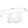 Mesa de Jantar Retangular Flora com 6 Cadeiras Iza Mel/Blonde/Bege - Casa Giulia