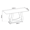 Mesa de Jantar Retangular Sharom com 4 Cadeiras Iza Mel/Blonde/Bege - Casa Giulia