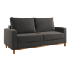 Conjunto Estofado Living 3 Lugares e 1 Poltrona Napoles Grafite - Casa Giulia