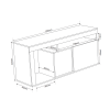 Rack com Painel para TV Até 50 Polegadas Melody 2 Portas Off White/Mel - Casa Giulia