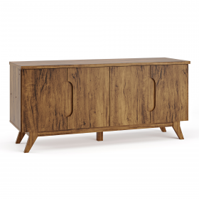 Buffet 4 Portas 2 Prateleiras Internas Vintage Imbuia - Casa Giulia