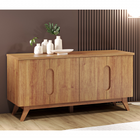Buffet 4 Portas 2 Prateleiras Internas Vintage Mel - Casa Giulia