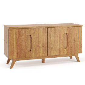 Buffet 4 Portas 2 Prateleiras Internas Vintage Mel - Casa Giulia