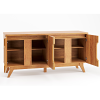 Buffet 4 Portas 2 Prateleiras Internas Vintage Mel/Off White - Casa Giulia
