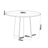 Mesa de Jantar Redonda Julieta com 6 Cadeiras Fran Mel/Off White/Terracota - Casa Giulia