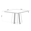 Mesa de Jantar Carmel com 8 Cadeiras Flora em Madeira Maciça Mel Off White V.marfim Casa Giulia