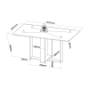 Mesa de Jantar Retangular Ellus com 4 Cadeiras Pietra Mel/Bonde/V.marfim - Casa Giulia