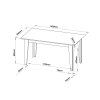 Mesa de Jantar Retangular Lux com 6 Cadeiras Pietra Mel/Off White/V.marfim - Casa Giulia