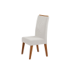 Mesa de Jantar Redonda Dylan com 6 Cadeiras Flora em Madeira Maciça Mel/Off White/V.marfim - Casa Giulia