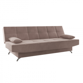 Sofa Cama 3 Lugares Floki 2 Almofadas Veludo Rosa - Casa Giulia