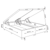 Base Box Bau King Size Cairo (43x193x203cm) Cobre - Casa Giulia