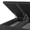 Base Box Bau Queen Size Cairo (43x158x198cm) Grafite - Casa Giulia