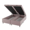 Base Box Bau Queen Size Cairo (43x158x198cm) Turkey Rose - Casa Giulia