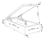 Base Box Bau Solteiro Cairo (43x88x188cm) Turkey Rose - Casa Giulia