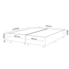 Base Box King Size Class (38x193x203cm) Turkey Rose - Casa Giulia