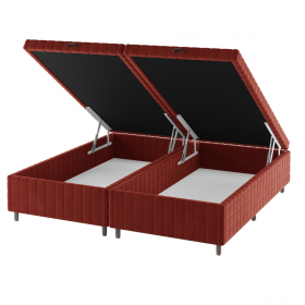 Base Box Bau King Size Ravena (43x193x203cm) Cobre - Casa Giulia