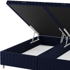 Base Box Bau Queen Size Ravena (43x158x198cm) Turkey Azul - Casa Giulia