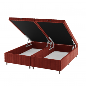 Base Box Bau Queen Size Ravena (43x158x198cm) Cobre - Casa Giulia