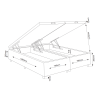 Base Box Bau Queen Size Ravena (43x158x198cm) Turkey Rose - Casa Giulia
