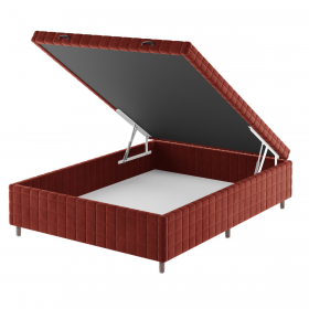 Base Box Bau Casal Ravena (43x138x188cm) Cobre - Casa Giulia