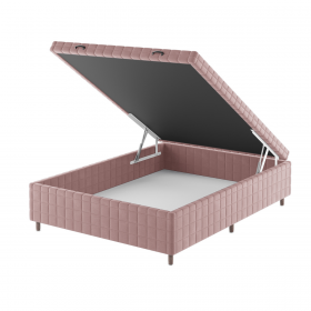 Base Box Bau Casal Ravena (43x138x188cm) Turkey Rose - Casa Giulia