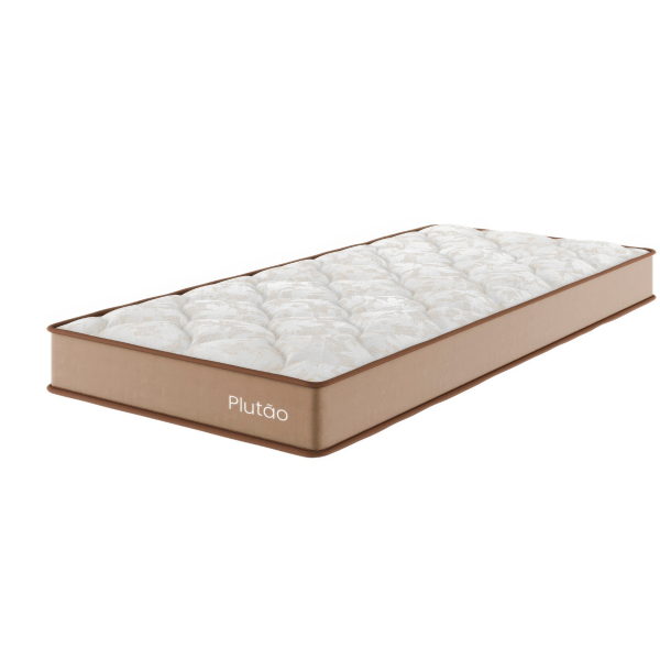 Colchão Espuma Ortopédico Solteiro 19x88x188cm  Plutao Tabaco - Casa Giulia