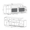 Rack para TV de Até 75 Polegadas 180cm 2 Portas Deslizantes Florida Mel
