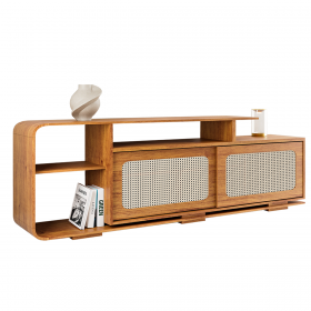 Rack para TV de Até 75 Polegadas 180cm 2 Portas Deslizantes Florida Mel