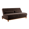 Sofa Cama Veneza 1,80 Reclinável 3 Lugares Veludo Bombom