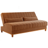 Sofa Cama Veneza 1,80 Reclinável 3 Lugares Veludo Terracota