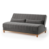 Sofa Cama Veneza 1,80 Reclinável 3 Lugares Veludo Grafite