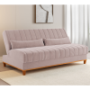 Sofa Cama Veneza 1,80 Reclinável 3 Lugares Veludo Rosa