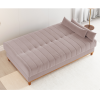 Sofa Cama Veneza 1,80 Reclinável 3 Lugares Veludo Rosa