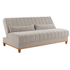 Sofa Cama Veneza 1,80 Reclinável 3 Lugares Veludo Marfim